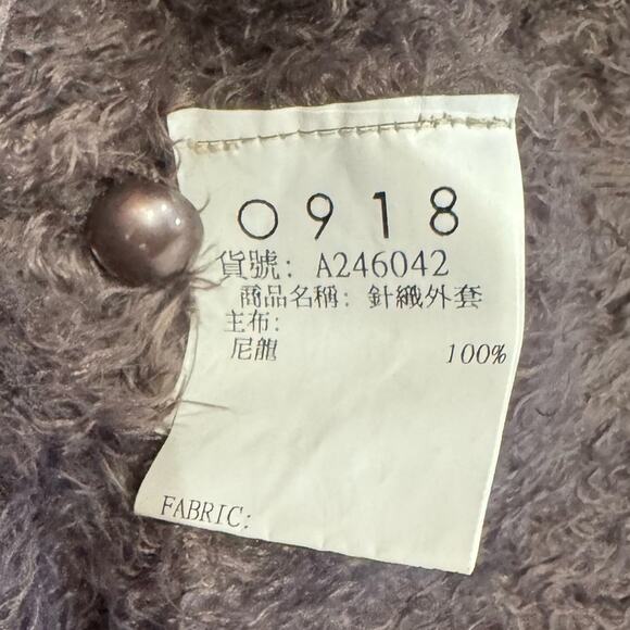 0918 Large Brown Beaded Embellished cardigan 3/4 sleeves sweater Preppy Academia - Picture 5 of 10